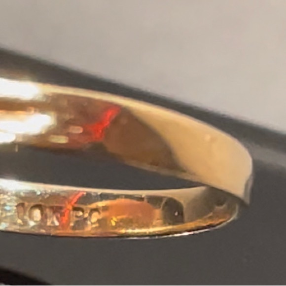 Solid 10k colorful gemstones ring - Picture 4 of 7